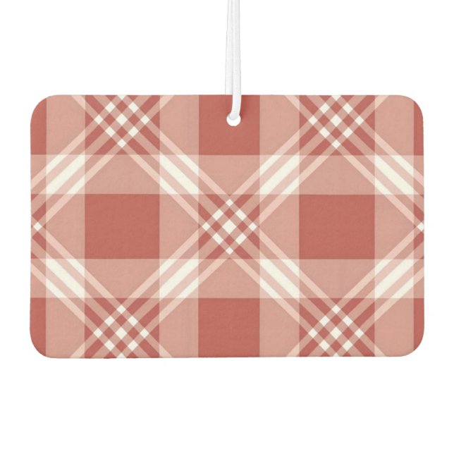 Red White Plaid - Air Freshener (Front)