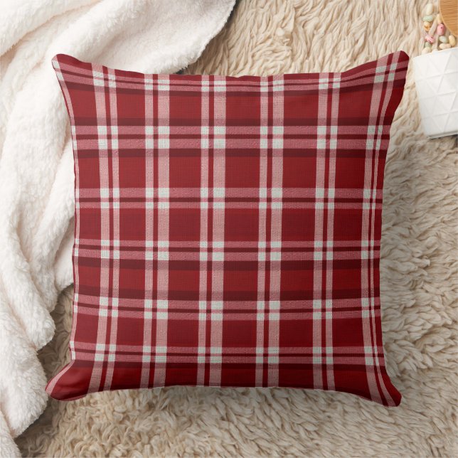 Red White Plaid Cushion (Blanket)