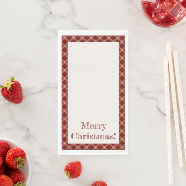Red & White Plaid Napkin (Insitu)