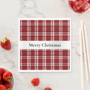 Red White Plaid Napkin
