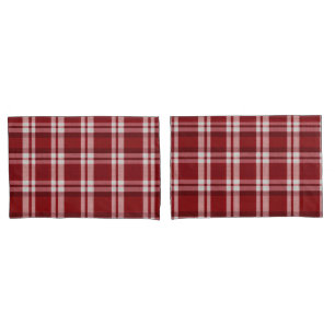Red White Plaid Pillowcase