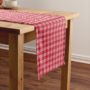 Red White Plaid Table Runner