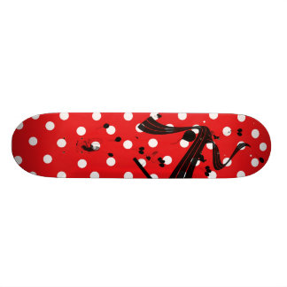 Red & White Polka Dot Comp Skateboard