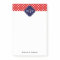 Red White Polka Dot Navy Quatrefoil 3 Monogram