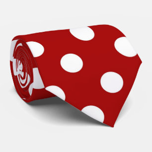 Red white polka dot pattern ie tie