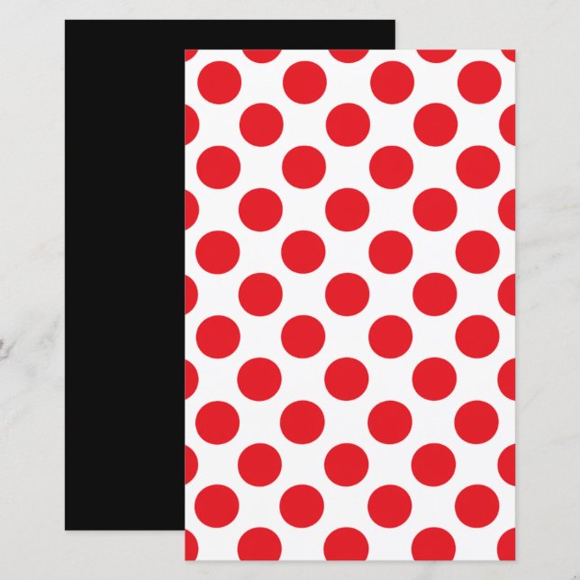 Red & White Polka Dot Reversible Scrapbook Pattern (Front/Back)