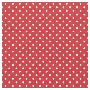 Red & White Polka Dots Fabric