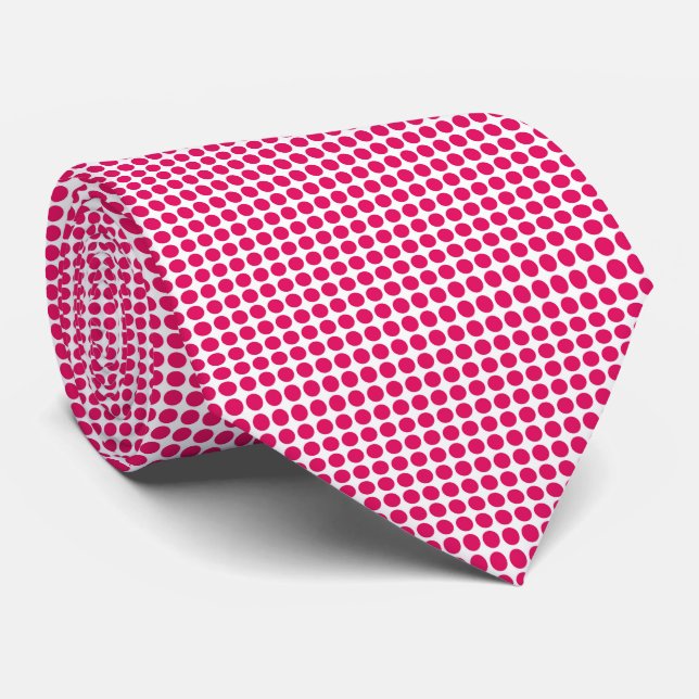 Red White Polka Dots Tie (Rolled)