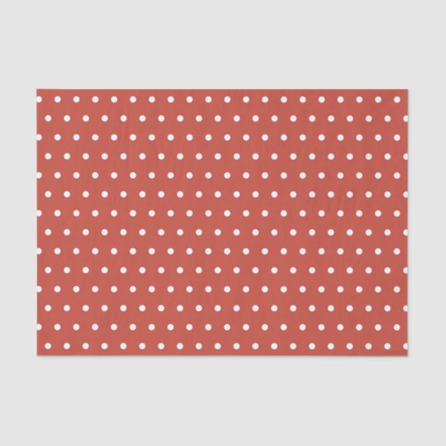 RED & WHITE POLKA DOTS TISSUE PAPER (Front)