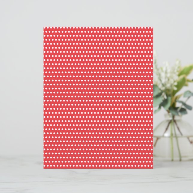 Red & White Polkadots Christmas Scrapbook Paper (Standing Front)