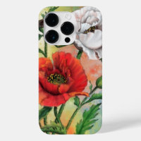 Red White Poppy