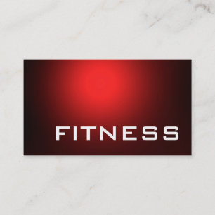 Red White Professional Fitness Sport Business Card