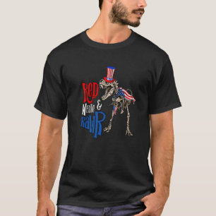 Red White & Rawr 4th Of July Dinosaur Rex T-Shirt