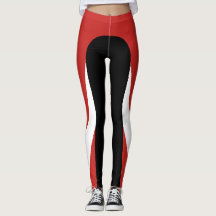 Red/White/Red/Black Pattern Leggings