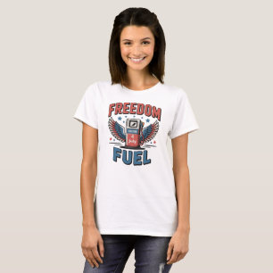 Red White & Refueled Patriotic 4th of July  T-Shirt