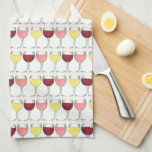 Red White Rosé Wines Glasses Winery Wine Tasting Tea Towel<br><div class="desc">Design features an original marker illustration of a row of red,  white,  and rosé wines in glasses. Ideal for your favourite wine enthusiast.

Don't see what you're looking for? Need help with customisation? Contact Rebecca to have something designed just for you.</div>
