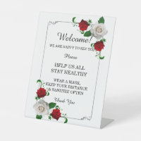 Red & White Roses Christmas Wedding Safety Measure