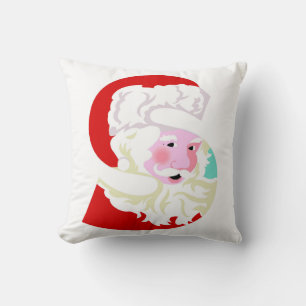 Red White Santa Christmas Holiday Cushion
