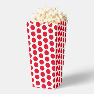 Red White snow snowflakes, polka dots gift Favour Box