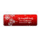 Red White Snowflakes Winter Holiday Return Address