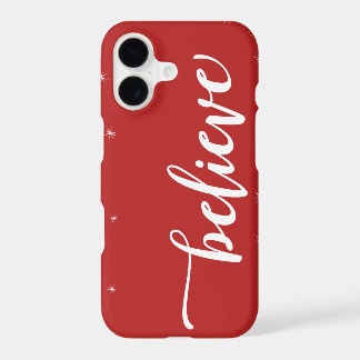 Red & White Sparkle Believe Holiday