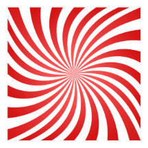 Red & White Spiral Optical Illusion 