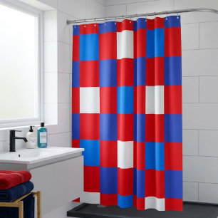 Red, White & Splash – Patriotic Shower Curtain