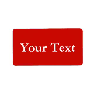 Red & White Stickers or Labels w/ Custom Text
