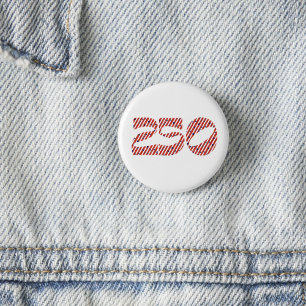 Red White Stripe Blue Stars America 250 Birthday 3 Cm Round Badge