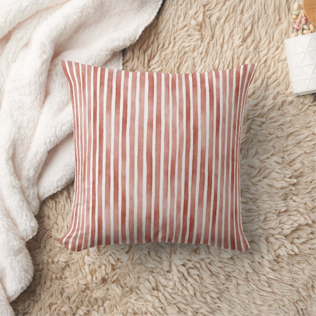 Red White Stripes Christmas Cushion (Blanket)