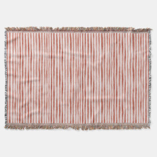 Red White Stripes Christmas Throw Blanket