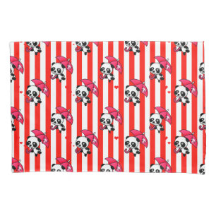 Red White Stripes Cute Pillowcase