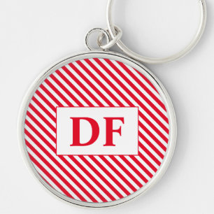 Red/White Stripes Keychain
