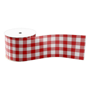 Red & White Summer Party Invitation Grosgrain Ribbon