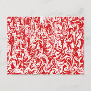 Red & White Swirl Postcard