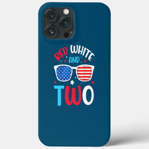 Red White Two 2nd Birthday 4th Of July iPhone 13 Pro Max Case