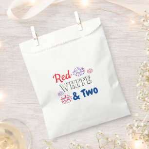 Red White & Two 2nd Birthday Favour Bag