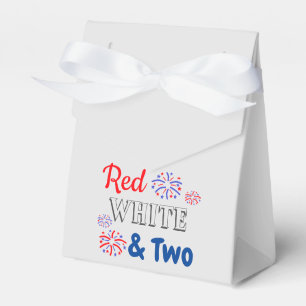 Red White & Two 2nd Birthday Favour Box
