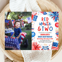 Red, White & Two 4th July 2nd Photo Birthday Party
