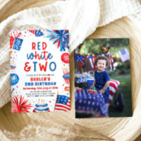 Red, White & Two 4th July 2nd Photo Birthday Party