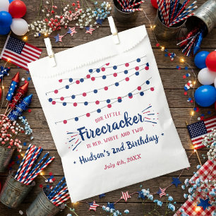 Red, White & Two! 4th Of July 2nd Birthday Favour Bag