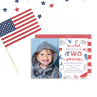 Red White TWO Unisex 2nd Birthday Party Picture