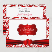 Red & White Verder Swirl Pattern Design