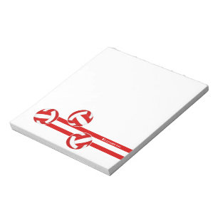 red white volleyballs custom name notepad