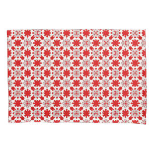 Red White Winter Pattern For Christmas Decor Pillowcase