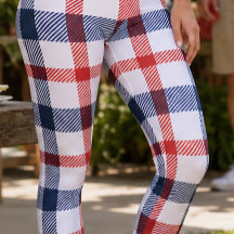 RED WHTE and BLUE Custom High-Waisted Capris