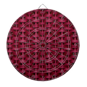 Red wicker art graphic design dartboard