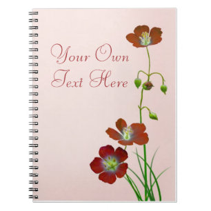 Red Wildflower Notebook