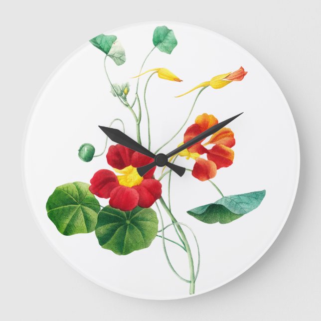 Red Willow II Reverie: Vintage Botanical  Large Clock (Front)