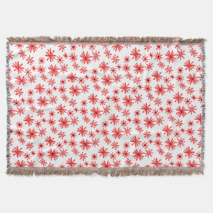 Red Windmills Throw Blanket